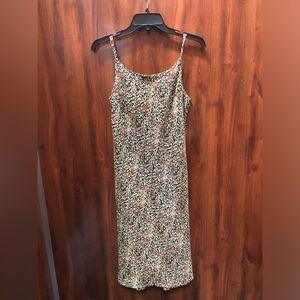 Vintage 90s Floral Print Spaghetti Strap Midi Dress Reformation-vibes